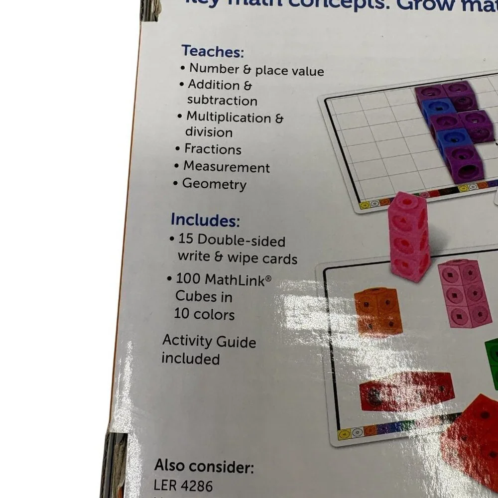 Mathlink Cubes Set For Kids 100 Colorful Math Manipulatives With Activity Guide